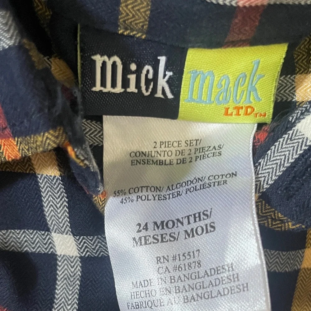 GAP Quilted Puffer Vest with Mick Mack Plaid Button-Up, boys 2T/24 months